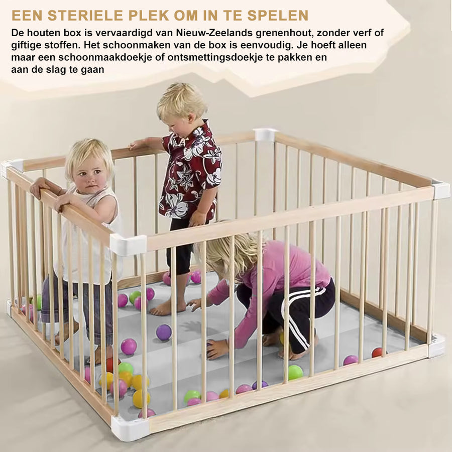 Grondbox baby - Veilige Baby box - TOPKWALITEIT & Eenvoudige (de)montage- 140x140cm óf 120x160cm