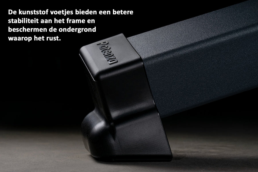 "Voetjes voor een 2 persoons frame, stabiel en biedt bescherming."