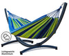 Hangmat met standaard  - Prime & Singa - Blauw/Groen