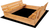 Houten Zandbak met Banken  120x120 cm | Bruin