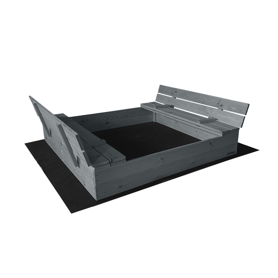 Houten Zandbak met Banken  120x120 cm | Bruin