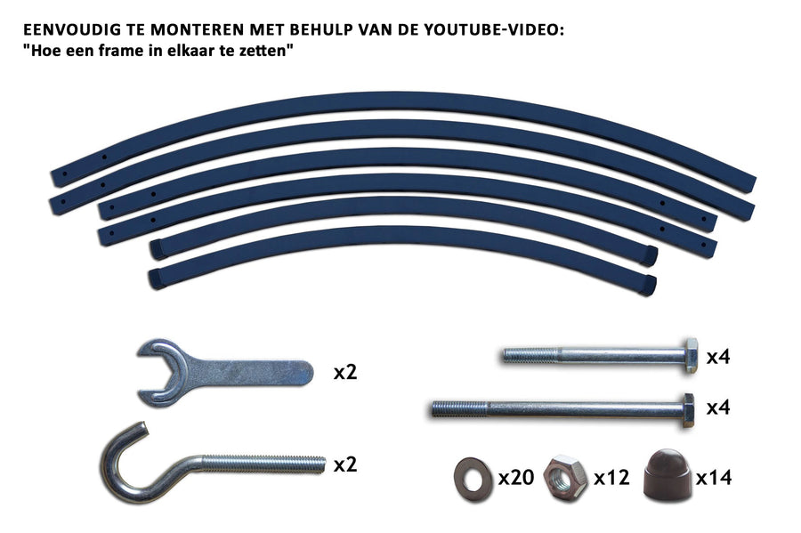 Duidelijke instructies voor grafiet frame met vervangbare onderdelen.