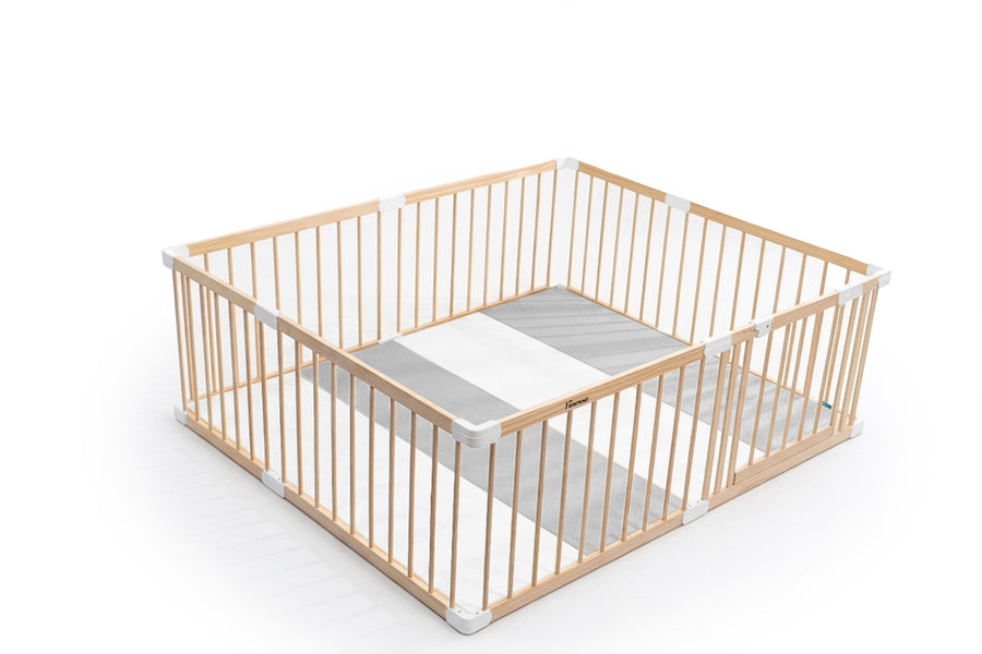 Inklapbare Grondbox Baby 152x152 cm met Extra Dikke Speelmat en Deurtje