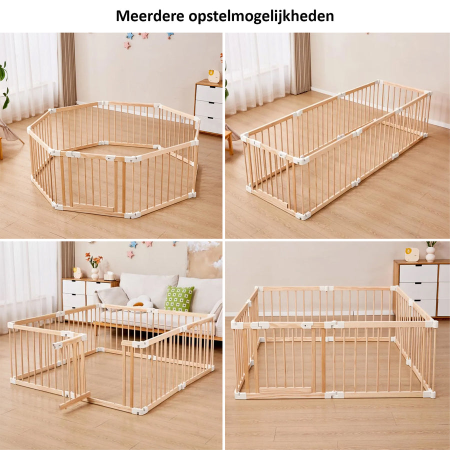 Grote grondbox inklapbaar hout 172×172 cm