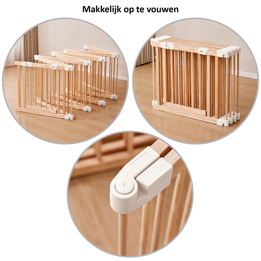 Grote grondbox inklapbaar hout 172×172 cm