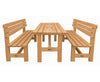 Houten tuinset met tafel en stoelen, ideaal buitenmeubel voor in de tuin. Perfect voor buiten eten en ontspannen.