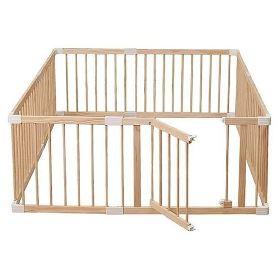 Houten Grondbox Baby met Deurtje en Kliksysteem – 120x160 / 140x140 cm