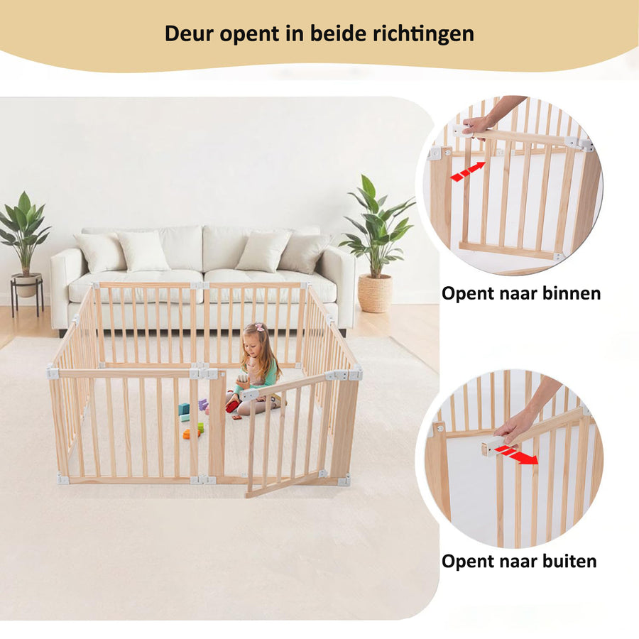 Grondbox inklapbaar hout 172×86 cm