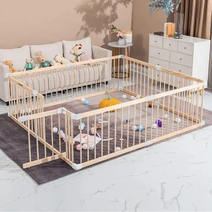 Verstelbare Grondbox Baby met Deurtje 180x200 / 190x190 cm
