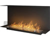 "Sfeerhaard bio-ethanol Infire C1000 V1: elegante zwart met betoverende vlammen."