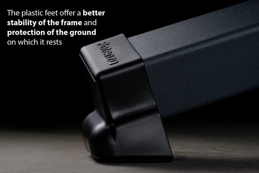 "Stabiele aluminium frame en beschermend voetje voor extra stabiliteit." 